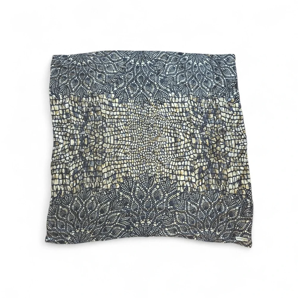 Adrienne Landau Studio Reptile‎ Print Square Silk Scarf 34